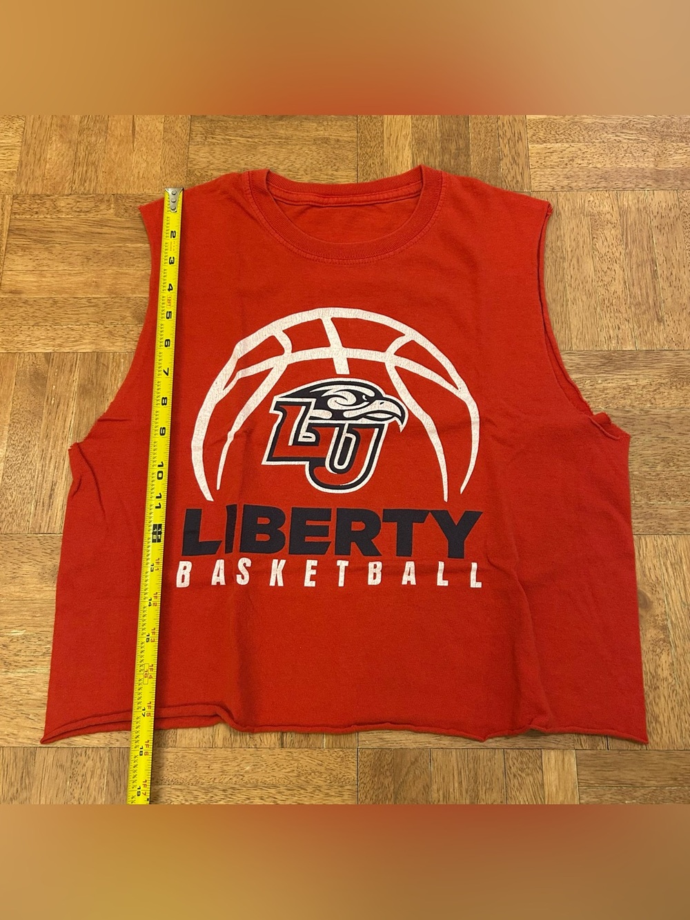 Liberty Flames Basketball Red Sleeveless Shirt Size S